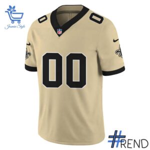 Level up your everyday style with 2 New Orleans Saints Special Edition Gold Football Jersey.