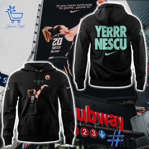 Level up your everyday style with 3 New York Liberty YERRR NESCU All Star TShirt.