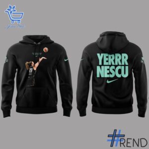 Level up your everyday style with 4 New York Liberty YERRR NESCU All Star TShirt.