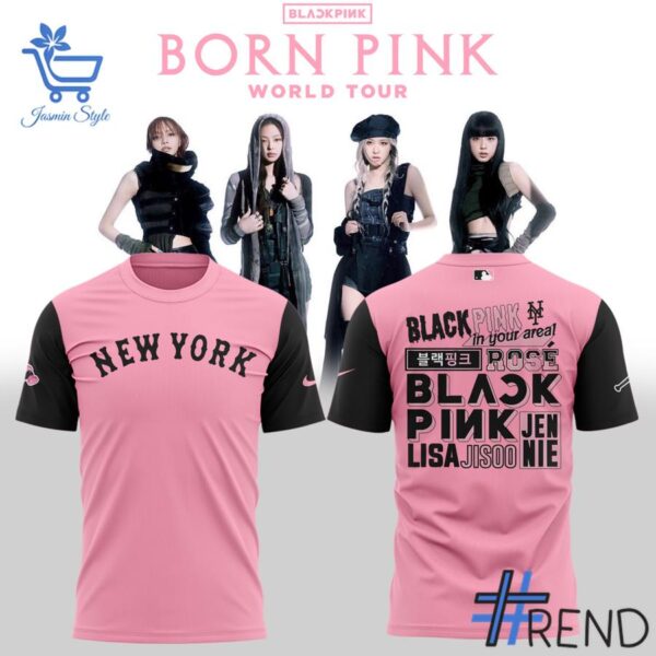 New York Mets Blackpink World Tour Shirt design on casual wear for everyday style