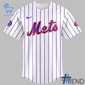 New York Mets Grimace Baseball Jersey design on casual wear for everyday style