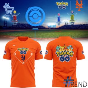 Side view of New York Mets Pokémon GO Shirt showcasing iconic low-top silhouette.