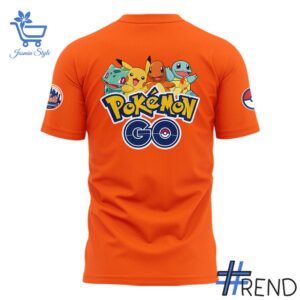 Side view of New York Mets Pokémon GO Shirt showcasing iconic low-top silhouette.