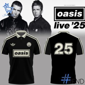 Detailed Oasis live Polo Shirt graphic on quality fabric