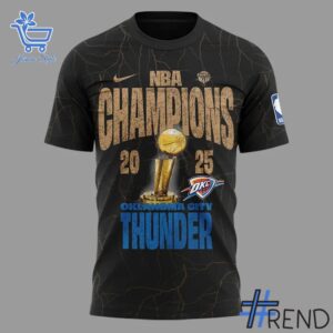 Premium-quality product featuring the Oklahoma City Thunder NBA Champions Won For The City Shirt design