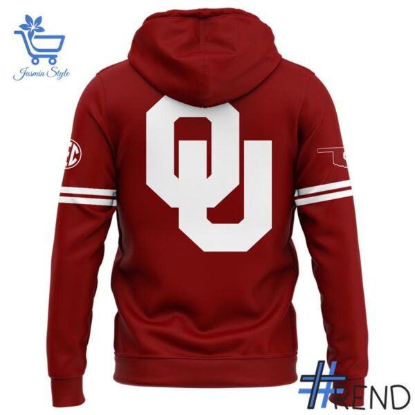 Close-up view of the Oklahoma Sooners National Championships Hoodie print