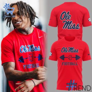 Close-up view of the Ole Miss Rebels Back To Work For The Summer Shirt print