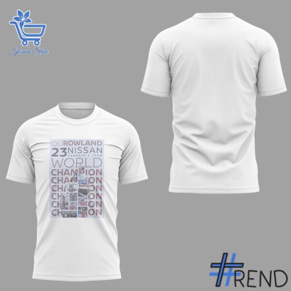 Detailed Oliver Nissan World Champios Shirt graphic on quality fabric