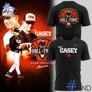 Oregon State Beavers Coach Pat Casey ABCA Hall Of Fame Shirt design on casual wear for everyday style