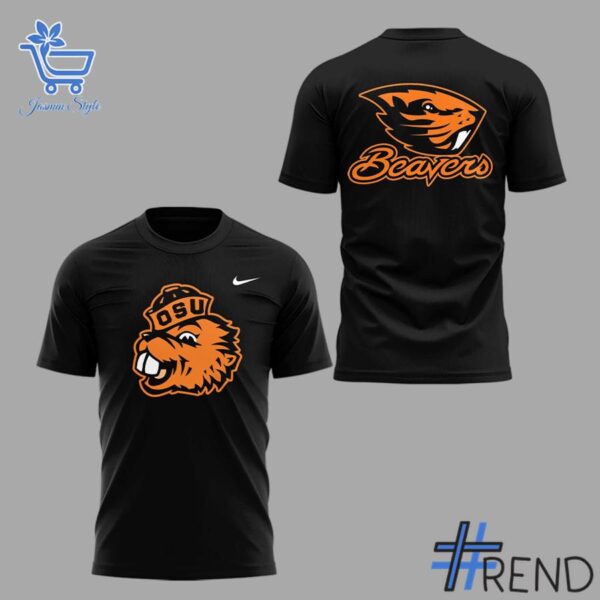Detailed fabric and stitching showing 4 Oregon State Beavers Hoodie Shirt