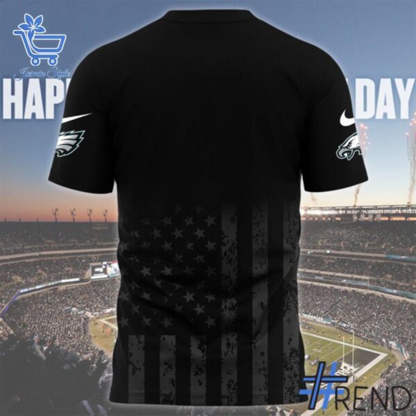 Side view of Philadelphia Eagles NFL Fourth Of July T Shirt showcasing iconic low-top silhouette.