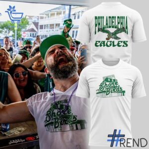Side view of Philadelphia Eagles Shore Birds Shirt showcasing iconic low-top silhouette.