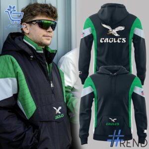 Detailed Philadelphia Eagles Throwback Limited Edition Hoodie graphic on quality fabric