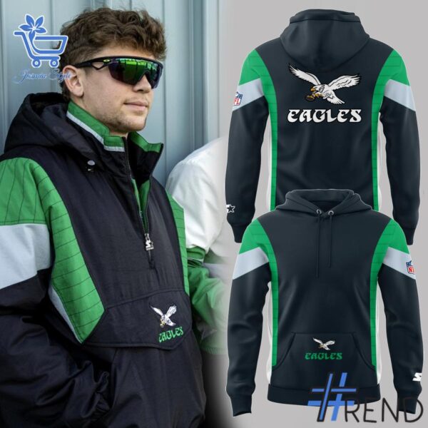 Detailed Philadelphia Eagles Throwback Limited Edition Hoodie graphic on quality fabric
