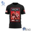 Detailed view of the 2 Philadelphia Phillies 2025 Marvel Superhero Night Shirt print on fabric
