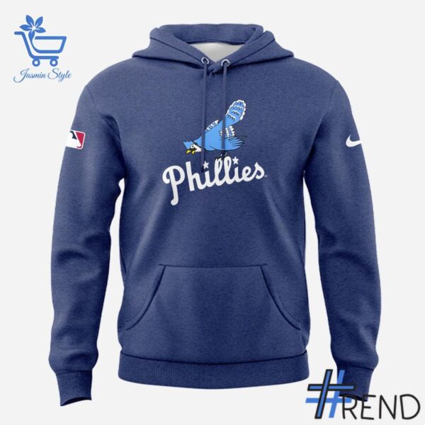 Close-up of the 2 Philadelphia Phillies Logo 40's Hoodie showing detailed design and vibrant colors.