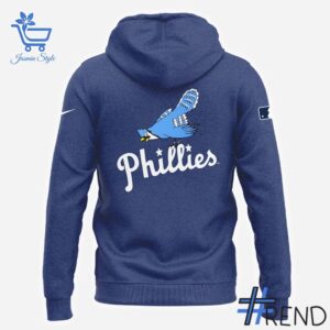 Close-up of the 3 Philadelphia Phillies Logo 40's Hoodie showing detailed design and vibrant colors.