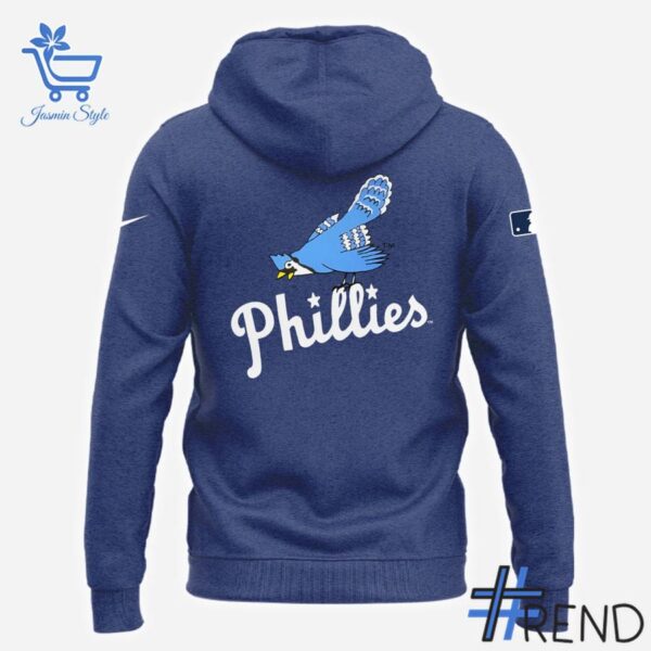Close-up of the 3 Philadelphia Phillies Logo 40's Hoodie showing detailed design and vibrant colors.