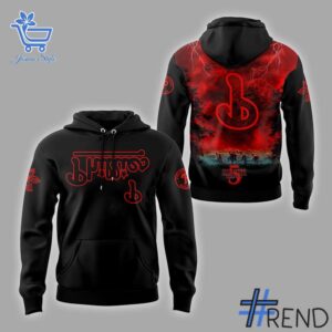 Detailed fabric and stitching showing 2 Philadelphia Phillies Stranger Things 5 Hoodie