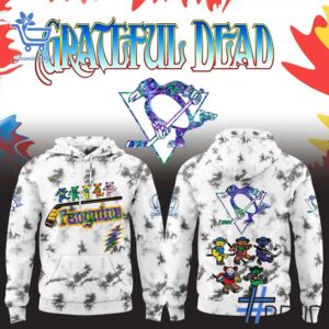Pittsburgh Penguins Grateful Dead Night Hoodie design on casual wear for everyday style