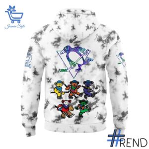 Pittsburgh Penguins Grateful Dead Night Hoodie design on casual wear for everyday style