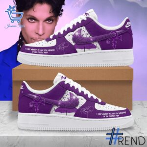 Custom apparel with the bold Prince Purple Nike Air Force design