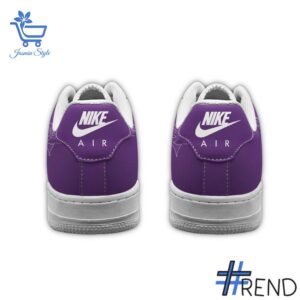 Custom apparel with the bold Prince Purple Nike Air Force design