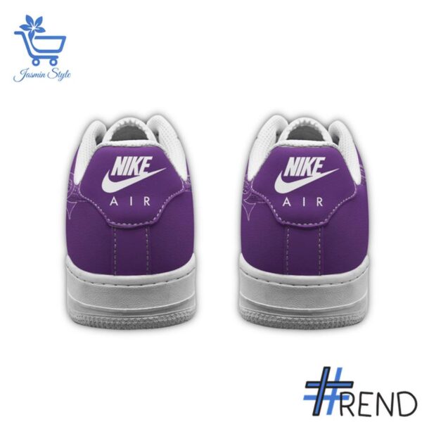 Custom apparel with the bold Prince Purple Nike Air Force design