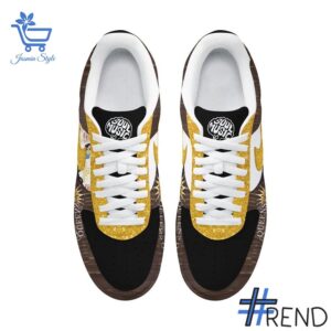 Detailed shot of Queen Soul Music Air Force Shoes on classic Nike Air Force silhouette