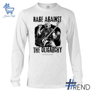 Trendy Rage Against Oligarchy Bernie Sanders Fight Protest Resist Shirt featuring bold graphics and modern style