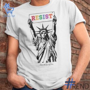 Resist Statue of Liberty Feminist Resistance Human Rights Shirt design displayed on high-quality clothing fabric