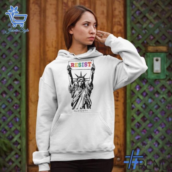 Resist Statue of Liberty Feminist Resistance Human Rights Shirt design displayed on high-quality clothing fabric