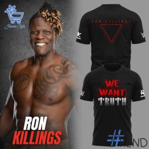 Custom look featuring the signature Ron Killings We Want Truth Shirt design
