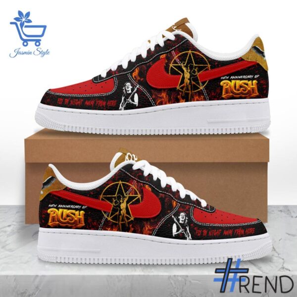 Detailed shot of Rush Anniversary Air Force Shoes on classic Nike Air Force silhouette