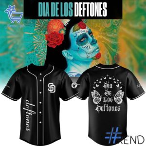 Limited-edition apparel with custom San Diego Padres Dia de los DEFTONES Jersey print