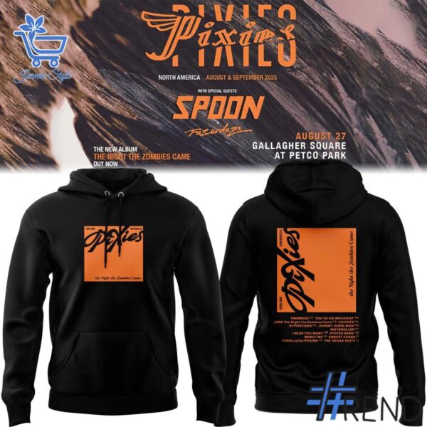 Close-up of the 1 San Diego Padres The Night the Zombies Came Hoodie showing detailed design and vibrant colors.