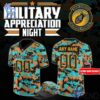 Street-style look featuring the unique San Diego Strike Force Military Nights Football Jersey artwork