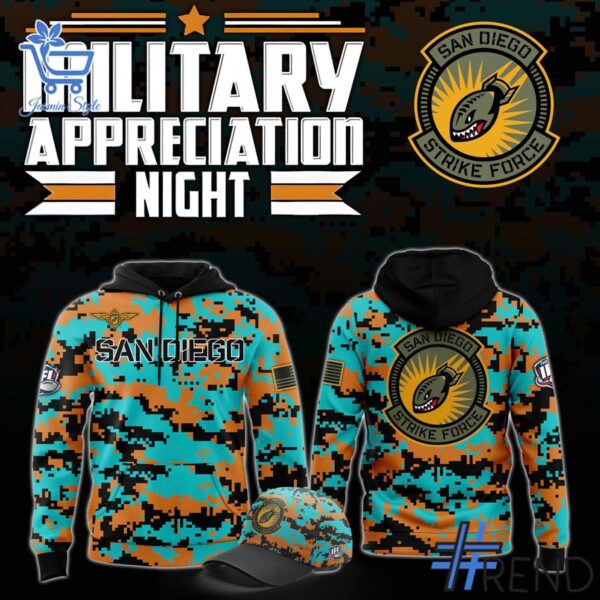 Performance meets personality in every San Diego Strike Force Military Nights Hoodie detail.