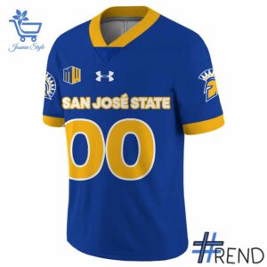 Level up your everyday style with 2 San José State Football 2025 New Uniform Football Jersey.