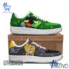 Detailed shot of Sanji x Zoro One Piece Air Force Shoes on classic Nike Air Force silhouette