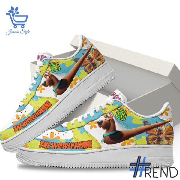 Custom apparel with the bold Scooby Doo The Mystery Machine Nike Air Force design