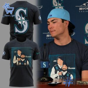 Detailed Seattle Mariners Bryan Woo Cal Raleigh Shirt graphic on quality fabric