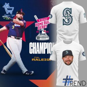 Detailed Seattle Mariners Cal Raleigh Chanpions Shirt graphic on quality fabric
