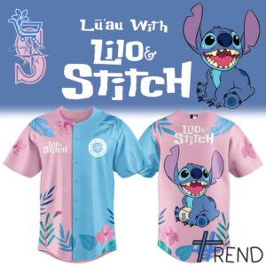 Soft and durable fabric with bold Seattle Mariners Lilo Stitch Night Jersey print