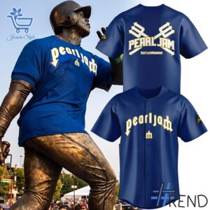 Limited-edition apparel with custom Seattle Mariners Pearl Jam Ten Club Night Baseball Jersey print