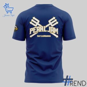 Limited-edition apparel with custom Seattle Mariners Pearl Jam Ten Club Night Shirt print