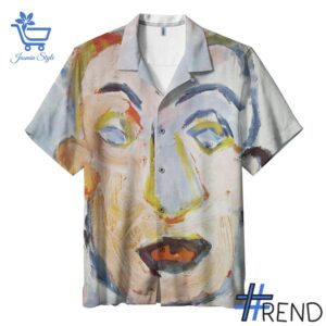 Trendy Self Portrait Bob Dylan Hawaiian Shirt featuring bold graphics and modern style