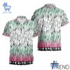 Close-up view of the Shinobu Kocho Demon Slayer Hawaiian Shirt print