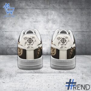 Custom apparel with the bold Simula at Wakas SB Nike Air Force Shoes design