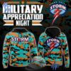 Custom look featuring the signature Sioux Falls Storm Military Nights Hoodie design
